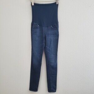 AG Adriano Goldschmied Jeans 24 Blue Maternity Skinny Full Panel Stretchy